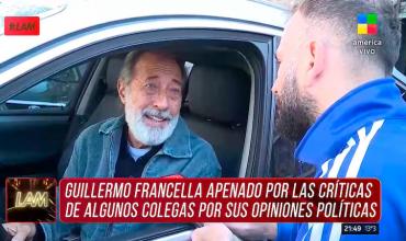 Guillermo Francella habló por primera vez de las críticas que recibió de sus colegas