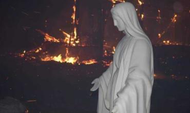 Milagro en Córdoba: se incendió un santuario y la imagen de la Virgen quedó intacta