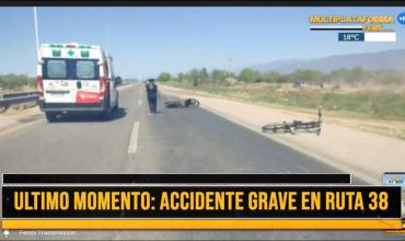 Fuerte siniestro vial en Ruta 38