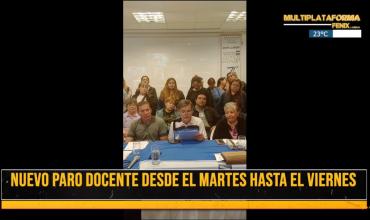 Continúa el paro docente por 4 días para la semana que viene: desde el martes 1 al viernes 4 de octubre. 