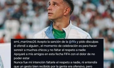 El descargo del “Dibu” Martínez tras la sanción de la Conmebol: “Nunca fue mi intención faltarle el respeto a nadie”