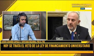 Sergio Capozzi: “somos 38 legisladores del PRO, ya rechazamos y vamos a ser coherentes. Sólo un compañero de bloque no acompañará el veto”