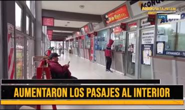 Aumentaron los pasajes al interior entre un 20 y un 25 por ciento