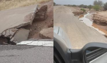 Crecida de los ríos causa daños en Ruta Nacional 60 entre Villa Mazán y Aimogasta