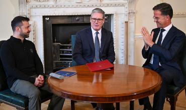 El primer ministro del Reino Unido recibió a Zelenski