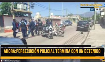 Persecución policial terminó con un detenido