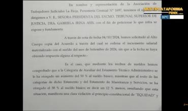 Judiciales reclaman aumento “equitativo” para todos. Señalan que jueces se habrían aumentado su sueldo en un 50%