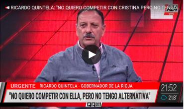 Ricardo Quintela: "No quiero competir con Cristina, pero no tengo alternativa"