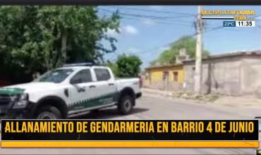 Gendarmería incautó medio kilo de marihuana y cocaína en el barrio 4 de Junio