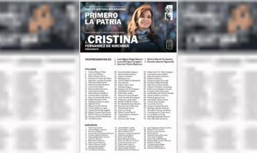 Interna en el PJ: así es la boleta de "Primero la Patria", el espacio con el que competirá Cristina Kirchner