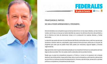 Ricardo Quintela denuncia maniobras en la interna del PJ: "Privatizaron el partido, pero el peronismo es de los peronistas".