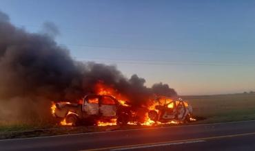 Choque, incendio y dos muertos en la ruta 5