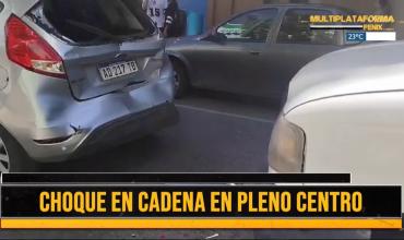 Choque en cadena por calle Buenos Aires: 3 vehículos involucrados