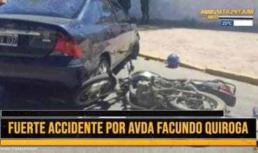 Fuerte choque en avenida Facundo Quiroga