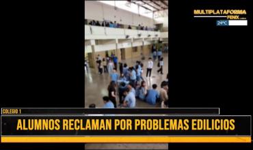 Colegio N° 1: “Sentada estudiantil” por graves problemas edilicios