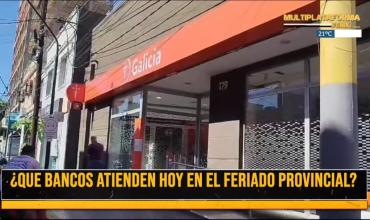 Bancos adhirieron al feriado provincial