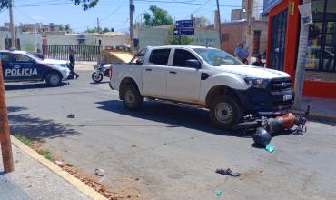 Chilecito: Choque entre una moto y una camioneta