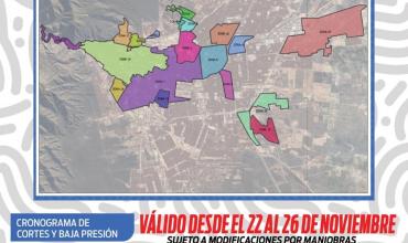 Emergencia Hídrica: Informan cronograma de cortes de agua y baja presión en distintos barrios de la Capital