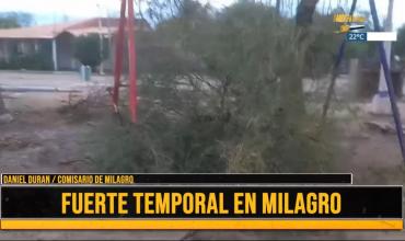 “Sufrimos una tormenta grande con lluvia, granizo y viento”