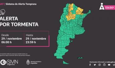 La Rioja en alerta por tormentas de variada intensidad, actividad eléctrica y caída de granizo