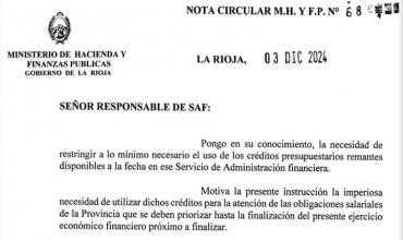 La Rioja prioriza el pago de salarios ante restricciones presupuestarias