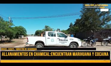 Chamical: Dos detenidos por cocaína, marihuana y dinero en efectivo incautado en los allanamientos