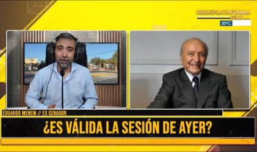 Eduardo Menem, sobre la situación de Victoria Villarruel: “No correspondía que ella presida la sesión y menos la votación”.