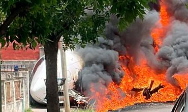 Se despistó e incendió un avión privado en el aeropuerto de San Fernando