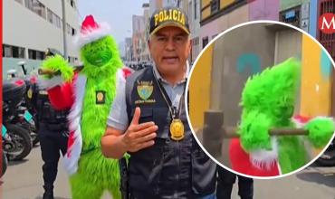 Un policía disfrazado del Grinch desbarató una banda de narcotraficantes en Perú