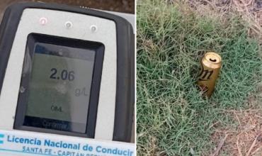 Dio positivo en alcoholemia y destapó una lata de cerveza en medio del operativo