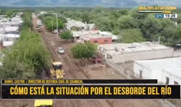 Chamical: 70 familias afectadas por el desborde del río y lluvias intensas