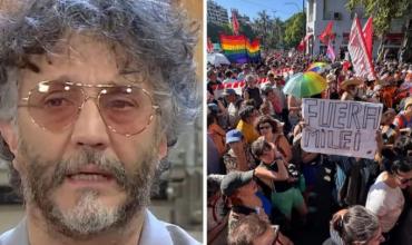 Fito Páez se pronunció en medio de la marcha antifascista de una forma muy "particular"