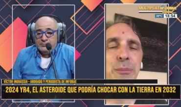 Víctor Ingrassia: "El asteroide 2024 YR4 tiene solo un 1.5% de probabilidad de impactar la Tierra en 2032"