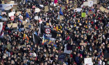 En Alemania, una masiva manifestación repudió a la extrema derecha