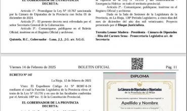 La Provincia de La Rioja prorroga la Emergencia Hídrica hasta el 31 de diciembre de 2025