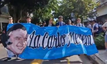 Qué es "La Carlos Menem", la agrupación que acompañó a Karina Milei en Villa Urquiza