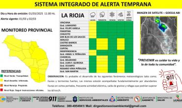 La Rioja bajo alerta por tormentas 