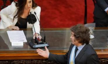 El tenso final del discurso entre Javier Milei y Victoria Villarruel: "Pará, no te apures"