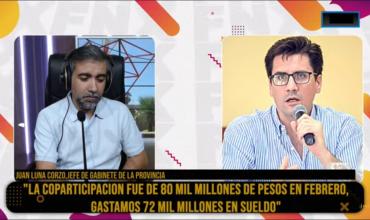 “De los 80 mil millones de pesos que entran por coparticipación, 72 mil millones son para el pago de sueldos”