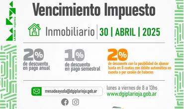 Prorrogan el vencimiento del Impuesto Inmobiliario