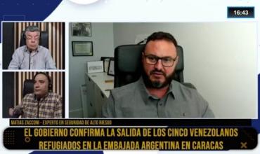 Matías Zacconi, experto en seguridad, en Fenix: cómo fue la salida de los refugiados venezolanos de la embajada argentina en Caracas