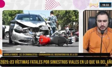 Gabriela Romero, coordinadora del Observatorio Vial de Seguridad Vial : Hay  23 víctimas fatales por siniestros viales en lo que va de 2025