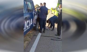 Chamical: Pasajero con brote psicótico agredió a choferes y fue detenido