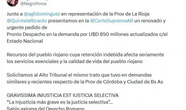 La Rioja presentó ante la Corte un nuevo pedido de pronto despacho ante la demanda millonaria contra Nación por la Caja de Jubilaciones