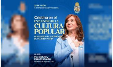 Cristina Kirchner encabezará el Encuentro de la Cultura Popular para "desmontar el relato de la derrota"