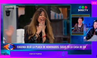 Eugenia arrasó en la placa positiva y se metió entre las ocho mejores de Gran Hermano