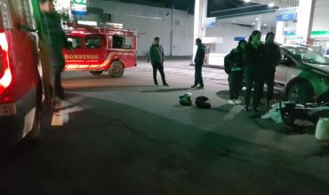 Joven motociclista herido en accidente de tránsito en Av. Ortiz de Ocampo