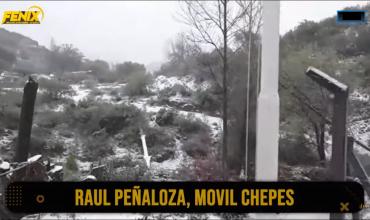 Chepes amaneció bajo cero: autos y reservorios congelados y nieve en zonas serranas