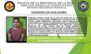 Buscan a un hombre desaparecido en La Rioja