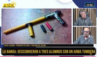 La Banda: Detectaron a tres alumnos con un arma tumbera en una escuela secundaria